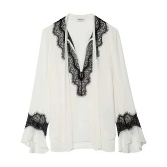 Zadig&Voltaire Tuan CDC Lace Blouse - - Blouses & Shirts - Donna - Bianco - S