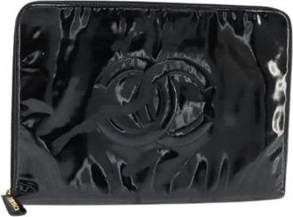 Chanel Pre-owned Clutches, female, Black, Size: ONE SIZE Pre-owned Leather Clutch