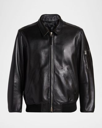 Tom Ford Mens Soft Nappa Leather Blouson Jacket