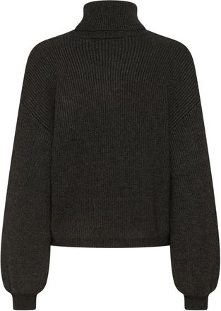 Kaffe Kalizza Turtleneck - Dames - Coltruien - Grijs - L - Leer - Truien & Vesten