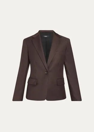 Theory One-Button Slim Single-Breasted Blazer