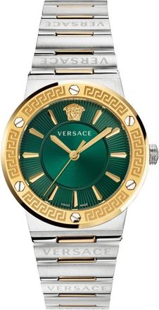 Versace VELW00720 Greca Logo Two-Tone Groen Dameshorloge
