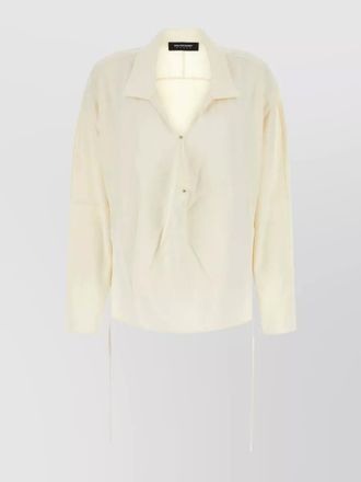 Kiko Kostadinov satin v-neck shirt