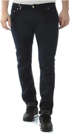 Daniele Alessandrini Jeans - Heren - Slim Fit Jeans - Blauw - W28 - Katoen - Jeans