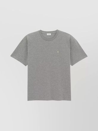 Saint Laurent versatile crewneck t-shirt with straight hem
