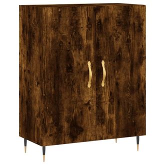 vidaXL Vidaxl - Aparador De Madera De Ingenier&iacute;a Roble Ahumado 69,5x34x90 Cm