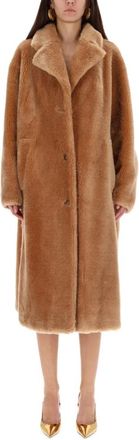 Stand Studio Gabriella Coat - Dames - Mantel - Beige - XL - Wol - Jassen