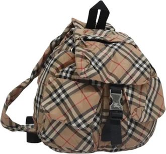Burberry Pre-owned Nylon backpacks - Dames - Vintage Rugzakken - Beige - ONE Size - Nylon - Vintage