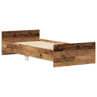 vidaXL Estructura De Cama Madera Envejecida 80 X 200 Cm Vidaxl