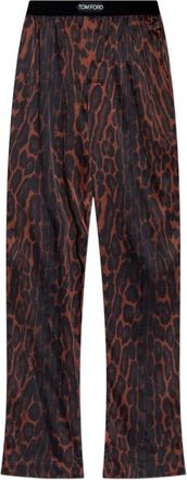 Tom Ford Bruine pyjamabroek met elastische tailleband - Heren - Pyjama - Bruin - S - Nachtkleding