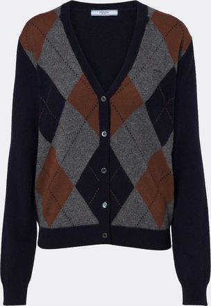 Prada Cardigan in cashmere a rombi