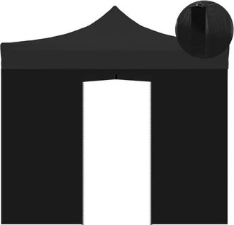 Evergreen Tela Lateral 3x2m Negra Impermeable Repuesto Para Gazebo Plegable 3x3m