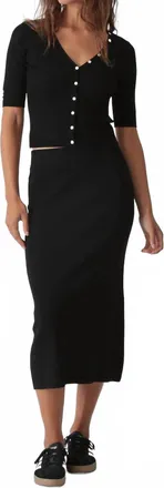 Electric & Rose Asher Midi Skirt In Black