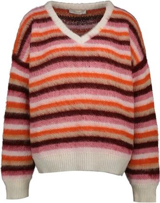 Amélie & Amélie Truien & Vesten, Dames, Veelkleurig, ONE Size, Offwhite Gebreide Trui