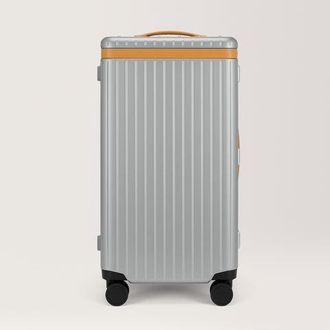 Carl Friedrik Trunk Luggage - Hard case in Polycarbonate and Aluminium - Silver / Tan