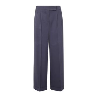 PESERICO Dames, Broeken, Blauw, Maat: L Viscose