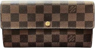 Louis Vuitton Pre-owned Wallets, male, Brown, Size: ONE SIZE Pre-owned Portefeuille Sarah Damier Long Wallet