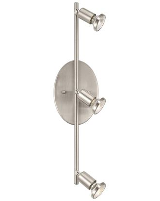 Eglo Eglo Buzz 3 Light Fixed Track Light With Matte Nickel Finish & Adjustable Lamp Heads