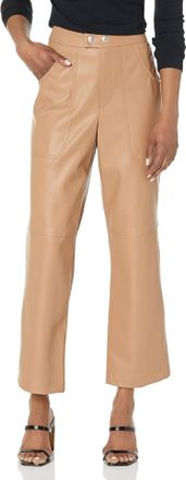 Blank NYC The Baxter Rib Cage Straight Leg Vegan Leather Pants In Lucky Number