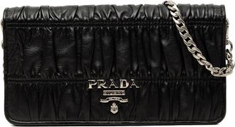 Prada Pre-owned Prada Nappa Gaufre Wallet On Chain Ladies 4QVFS47SS21W7VO1