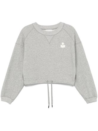 Isabel Marant Margo sweatshirt - women - Polyamide/Organic Cotton/Recycled Polyester - 38 - Grey
