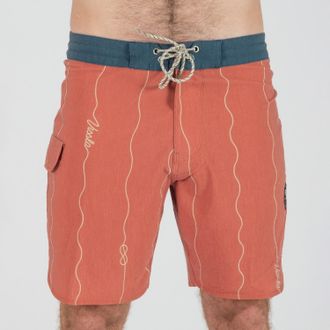 Vissla Mens Roundup 18.5 Boardshorts Red 38 In Waist
