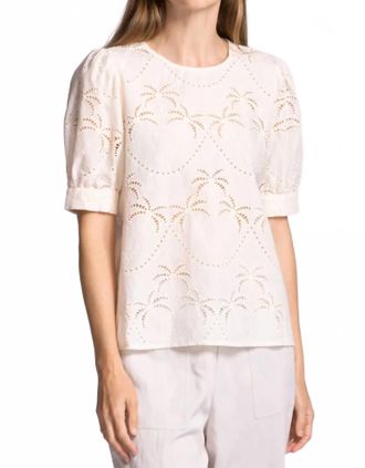Pink Martini Womens Jada Top In White