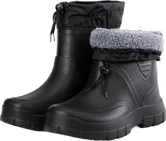 Generic Snow Boots Mens Outdoor Waterproof Fishing Boots Winter Warm Unisex Couple Ankle Boots(40)