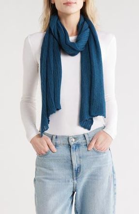 Portolano Open Knit Wrap Scarf in Teal at Nordstrom Rack