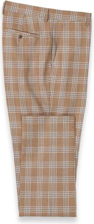 Paul Fredrick Wool Plaid Flat Front Suit Pant