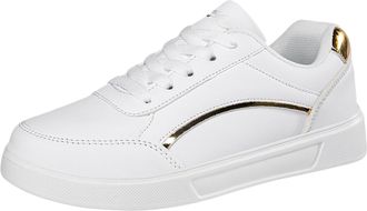 Generic Women Slip On Athletic Running Casual Work Sneakers Lightweight Comfort Walking Footwear Flexible Sole Durable Design Fashionable Everyday Wear (Gold,