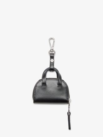 Diesel Embossed Logo Charm Key Case - Black