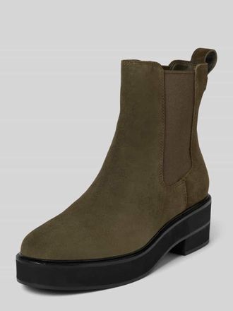 Lauren Ralph Lauren Chelsea Boots aus Leder mit Zugschlaufe Modell ADRIANNA in Oliv, Gr&ouml;&szlig;e 39