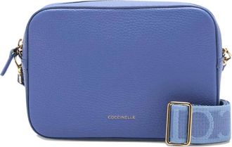 Coccinelle Borsa a tracolla Tebe con logo - Blu