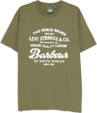 Barbour T-Shirts, male, Green, Size: XL T-shirt Barbour X Levis