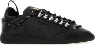 Dsquared2 Mens Black Nappa Leather Dsquared2 Rebels Sneakers Nero