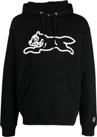 Icecream Hoodies, male, Black, Size: M Graphic Print Hoodie with Rib Trim