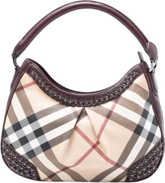 Burberry Pre-owned Shoulder Bags, female, Multicolor, Size: ONE SIZE Pre-owned Supernova Check Hobo Bag