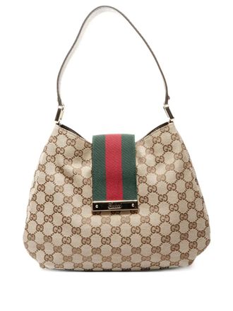 Gucci 2000-2015 gg canvas shoulderbag - women - Canvas - One Size - Neutrals
