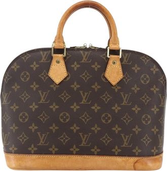 Louis Vuitton Alma Handbag Monogram Canvas Brown Canvas Handbag (Pre-Owned)