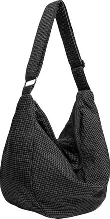 Generic Trendy Waffle Bag for Women, Large Capacity Lazy Casual Tote, Everyday Slouchy Minimalist Soft Canvas Shoulder Crossbody(Black)