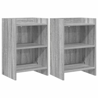 vidaXL Mesas De Noche 2 Pcs Sonoma Gris 40 X 30 X 60 Cm Vidaxl