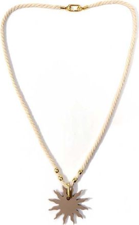 By Lilla Rope Sun Necklace in Ivory at Nordstrom, Size 24