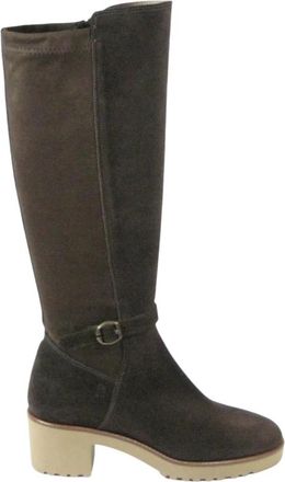 DL Sport 7215 Versione 02 - Dames - Laarzen met Hak - Bruin - 41 EU - Su&egrave;de - Schoenen