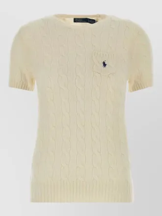 Polo Ralph Lauren wool blend sweater cable knit pocket