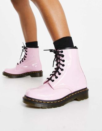 Dr. Martens 1460 boots in pink patent