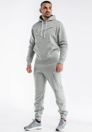 Nike Mens Logo Print Club Tracksuit Set - Grey, Size: Large Cotton - Size Large