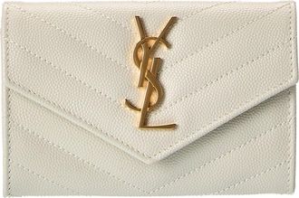 Saint Laurent Small Matelasse Leather Envelope Wallet