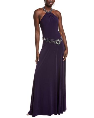 Issue New York Embellished Halter Gown