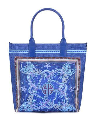 Shanghai Tang Borsa tote Long Totemic - Blu